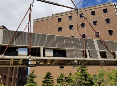 Lift to Install temporary chiller at the QEII HSC